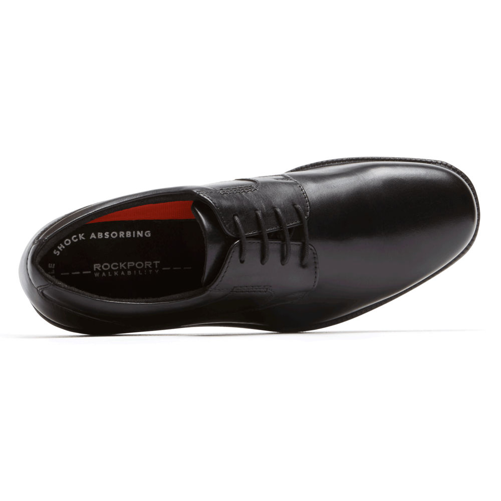 Rockport Mens Charles Road Plain Toe - Oxfords Black - OZH051794